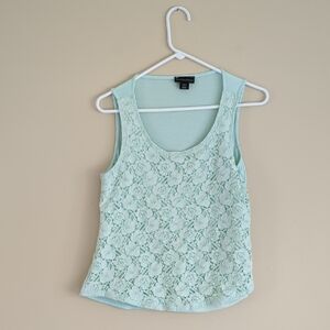 Medium Metaphor Floral Sleeveless Green Top